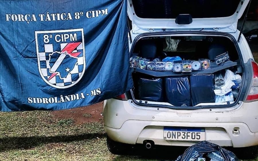 No Cerro Corá, homem é detido com carga de produtos descaminhados