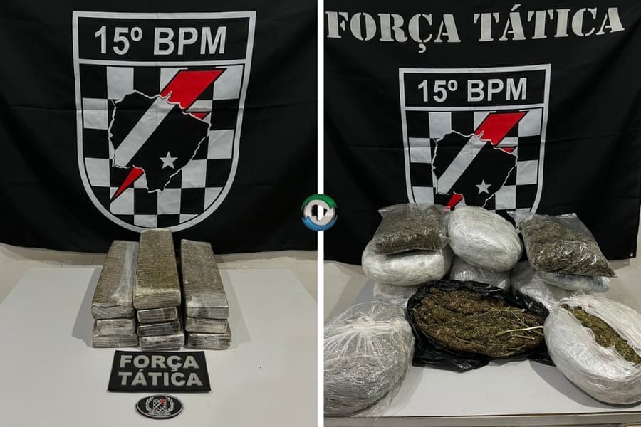 Durante fiscalização no terminal rodoviário, Força Tática prende dois traficantes em flagrante