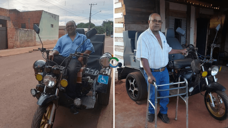 Morador de Sidrolândia, deficiente físico pede ajuda para comprar motor para triciclo que usa como fonte de renda