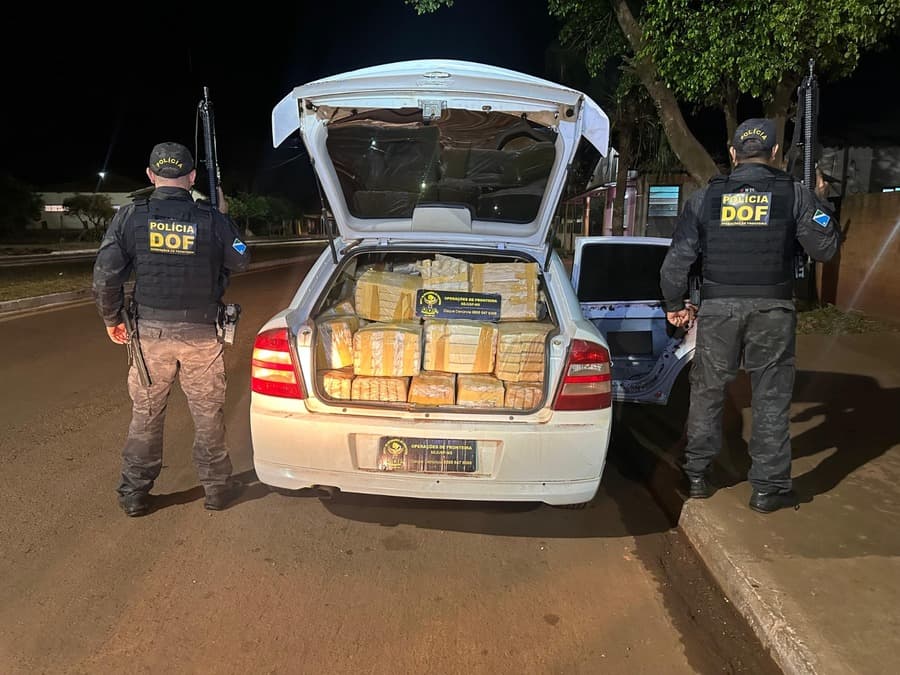 Veículo carregado com carga de maconha avaliada em R$ 1,8 milhão é apreendido pelo DOF em Maracaju