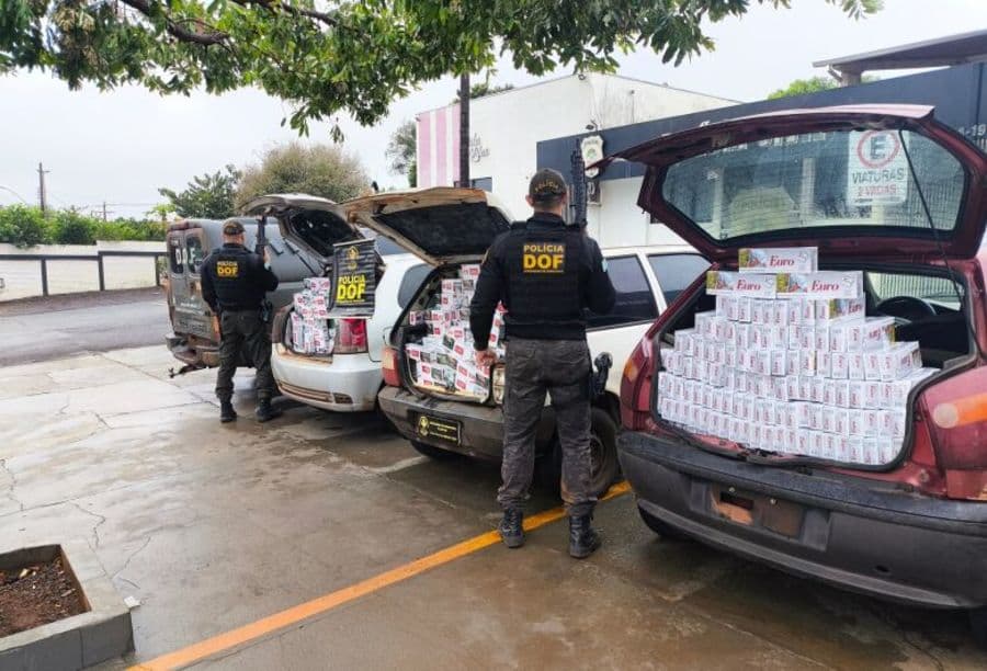 Comboio de veículos é apreendido com quase R$ 200 mil em materiais ilegais em Maracaju