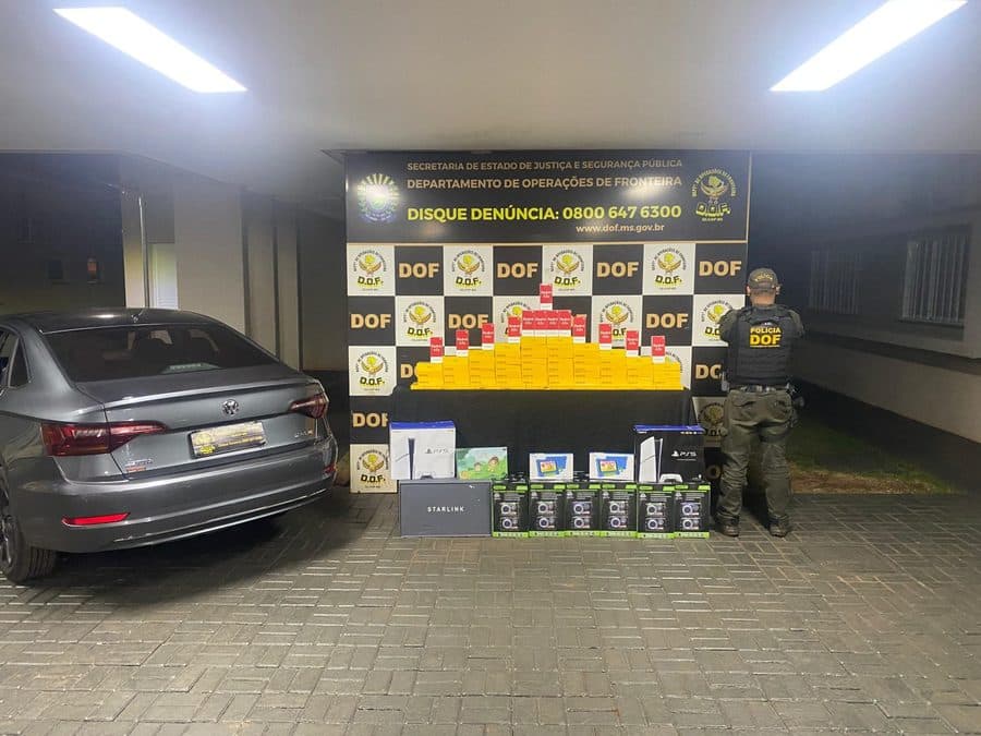 Veículo com produtos de descaminho é apreendido pelo DOF na região de Maracaju