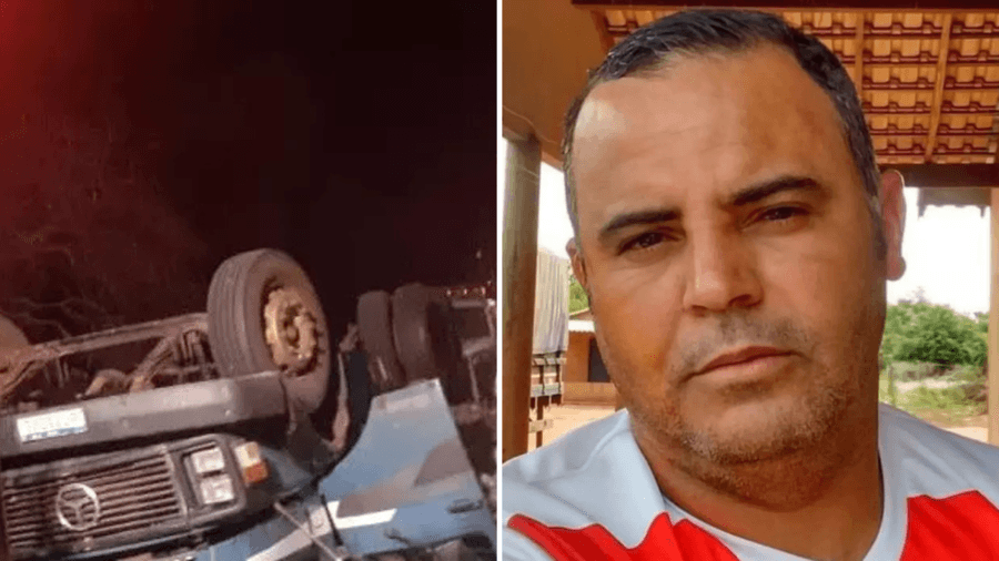 Motorista morre e passageiro fica ferido após caminhão tombar na Serra de Maracaju