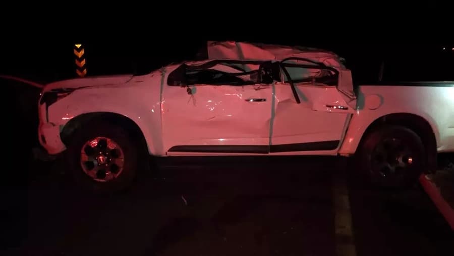 Três homens morrem em capotamento na BR-267 entre Rio Brilhante e Maracaju