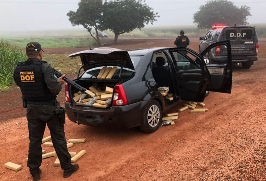 Homem é preso pelo DOF com mais de 300 kg de drogas em Maracaju