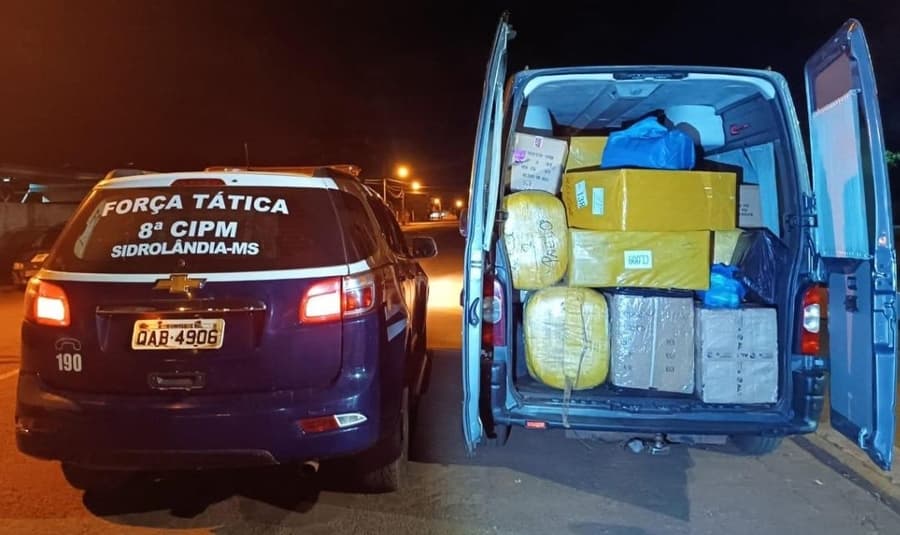 Polícia Militar de Sidrolândia prende dois homens em flagrante por contrabando e descaminho