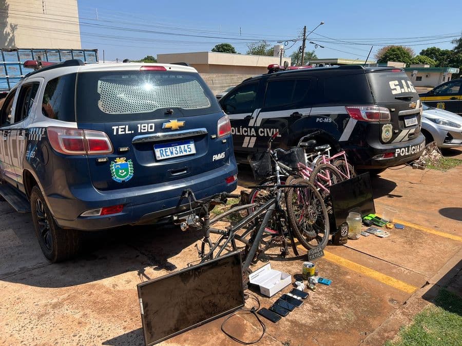 Polícia Militar e Civil recuperam objetos furtados em “boca de fumo” em Sidrolândia