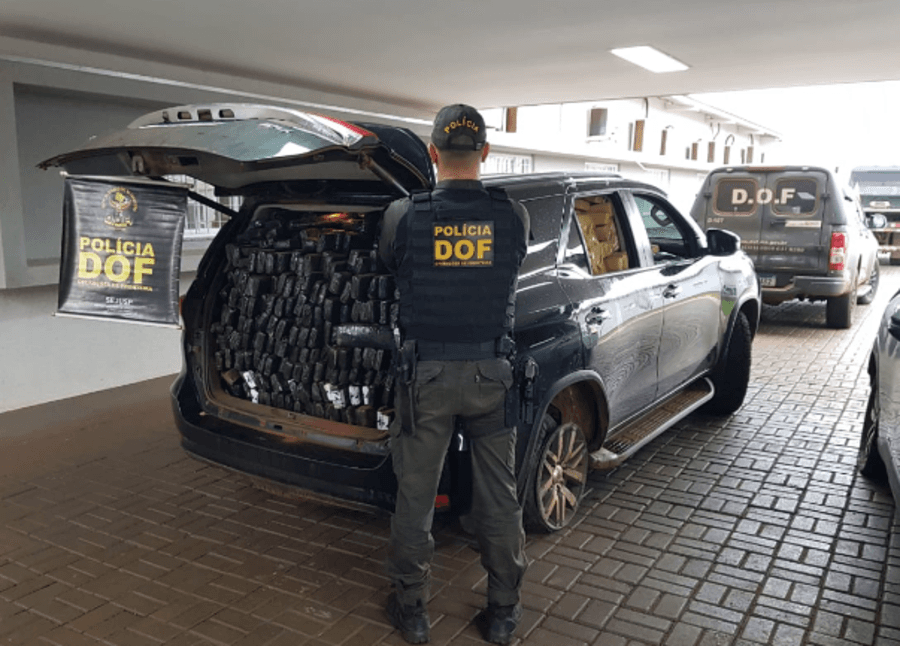 DOF apreende carga milionária de maconha e recupera veículos furtados em Maracaju