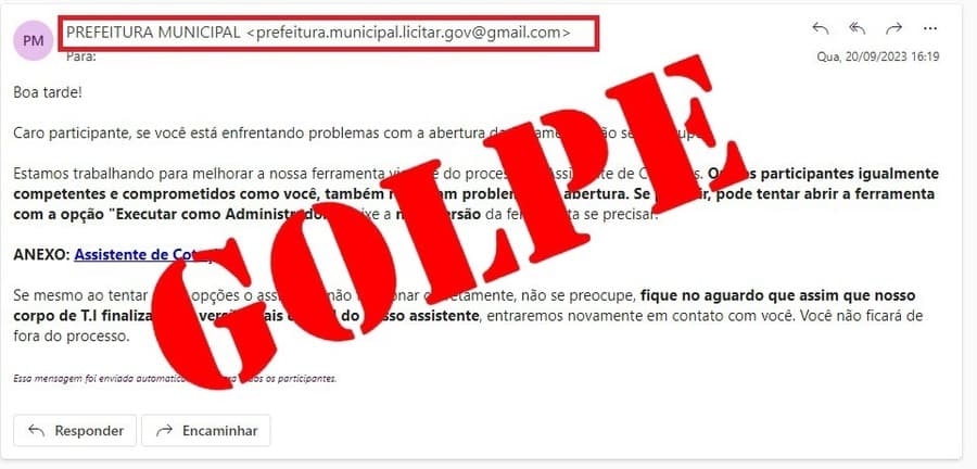 Prefeitura de Maracaju alerta empresários sobre golpe através de e-mail