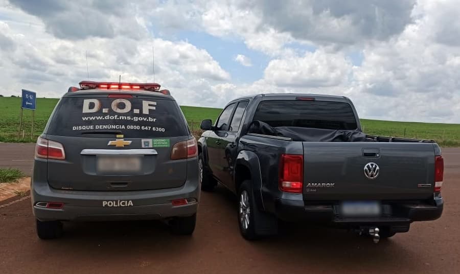 Condutor é preso pelo DOF com 40 quilos de maconha na MS-164 em Maracaju