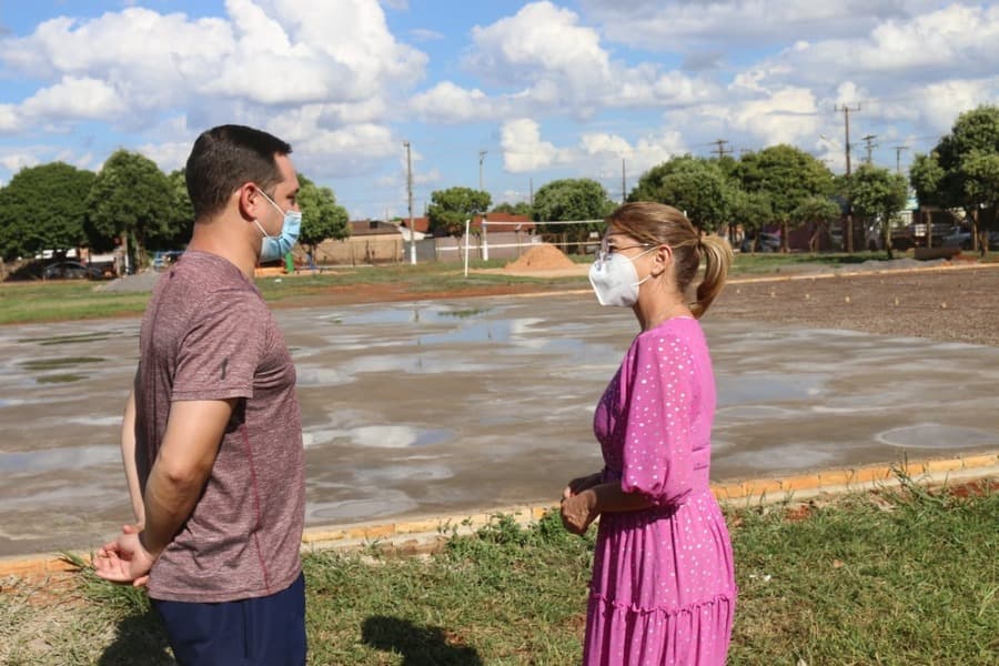 Prefeitura inicia construção da quadra poliesportiva na Praça do Jardim Pindorama