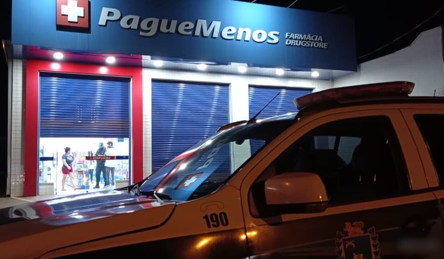 Mais uma vez: Drogaria Pague Menos é assaltada por dupla de meliantes