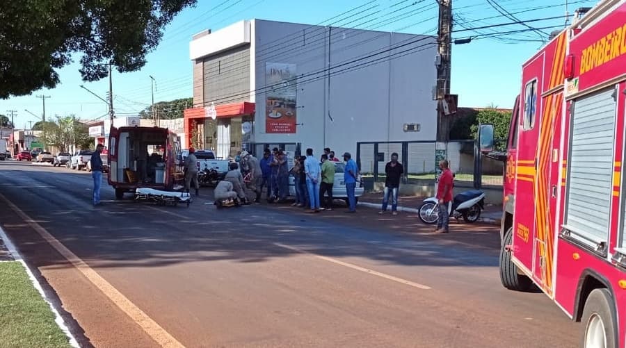 É grave estado de saúde de idoso atropelado por motocicleta em Avenida