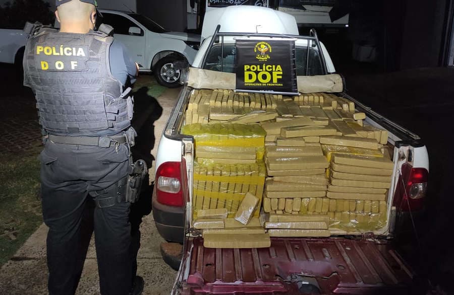 DOF apreende carga com 742 quilos de maconha na região de Maracaju