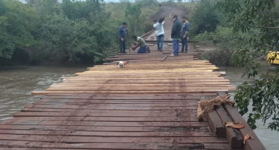 Prefeitura de Sidrolândia conclui reparo emergencial na ponte que liga ao Barra Nova I e II