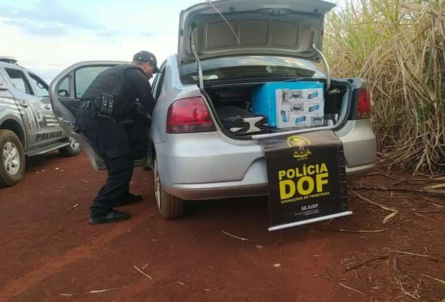 DOF apreende carga de produtos contrabandeados avaliados em R$50 mil, em Maracaju