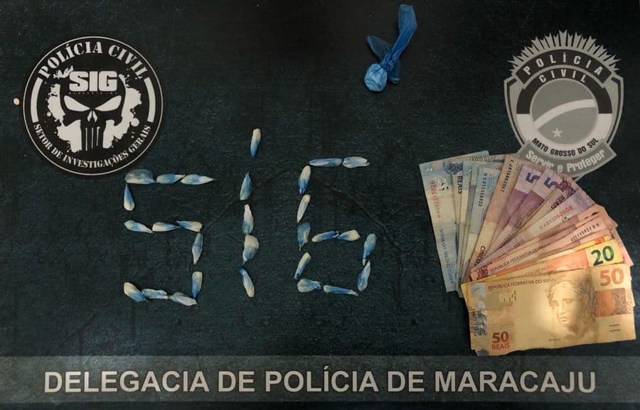 Polícia Civil de Maracaju fecha boca de fumo e prende homem em flagrante por tráfico de drogas