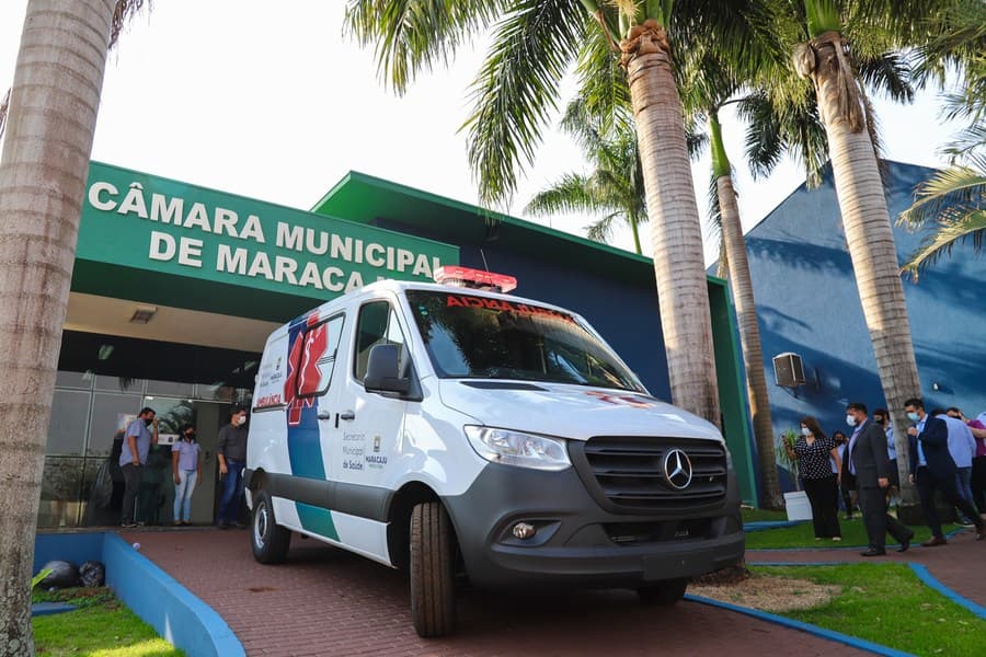 Maracaju recebe ambulância 0km adquirida com recurso da Câmara Municipal