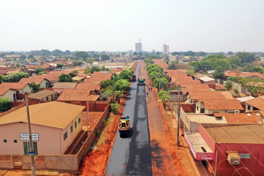 Com avanço da obra, 67% da Hugo Yule vai estar asfaltada até sexta-feira