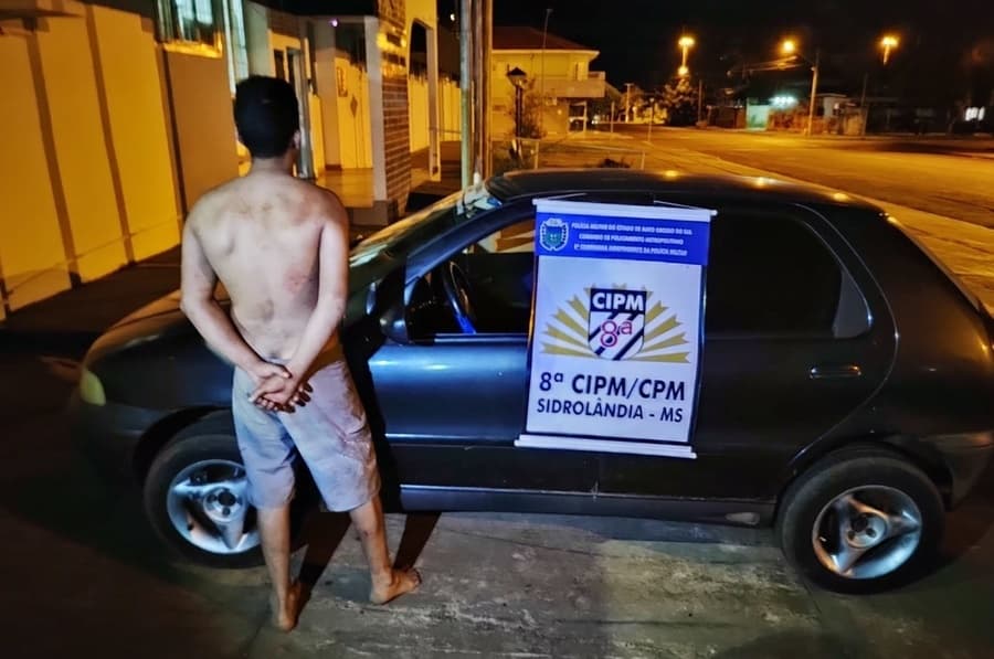 Em minutos, Polícia Militar recupera carro roubado e prende autor em Sidrolândia