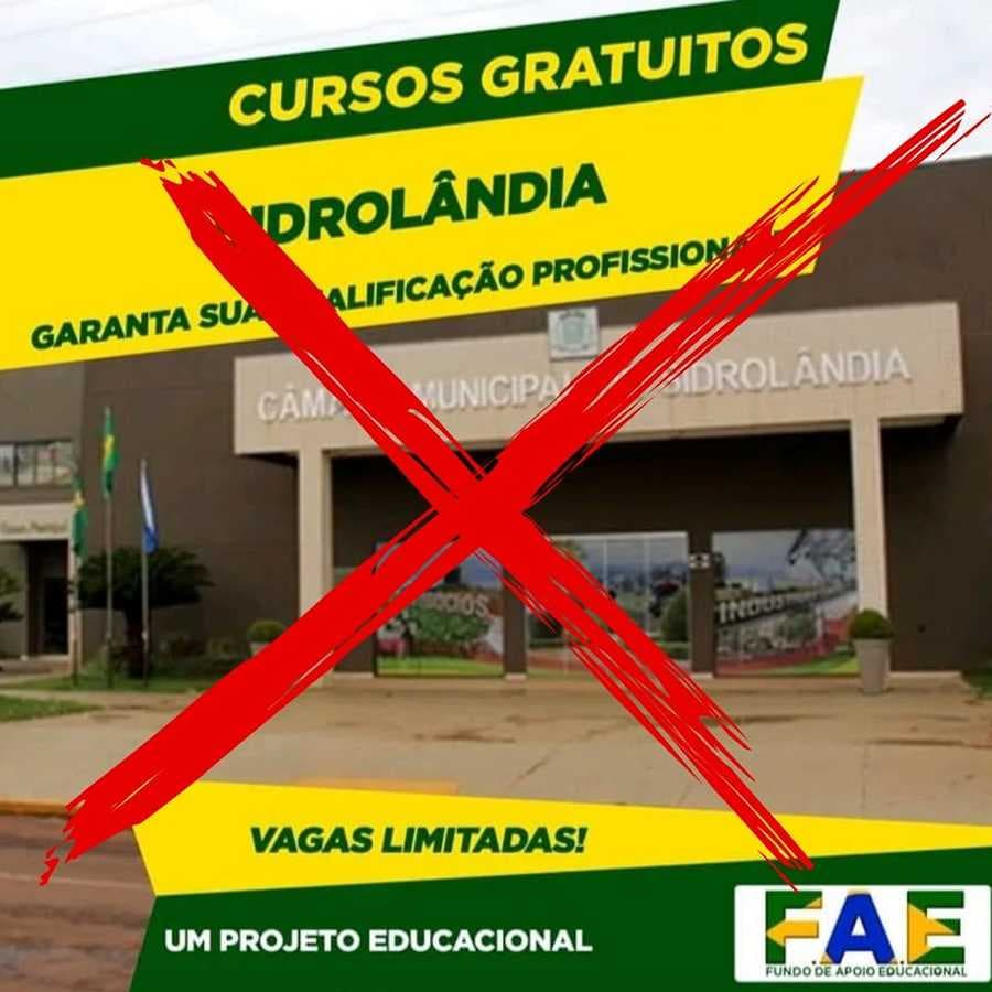 Câmara esclarece publicação da "FAE" e destaca que não está promovendo cursos