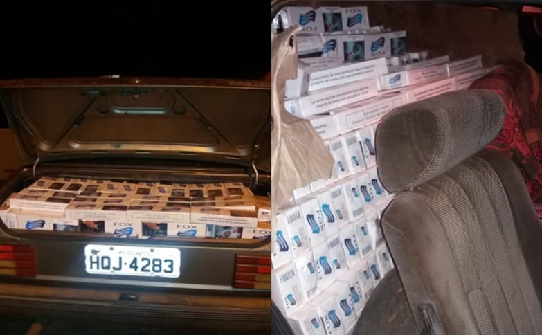 Polícia Militar apreende veículo carregado com cigarros na Av. Dorvalino