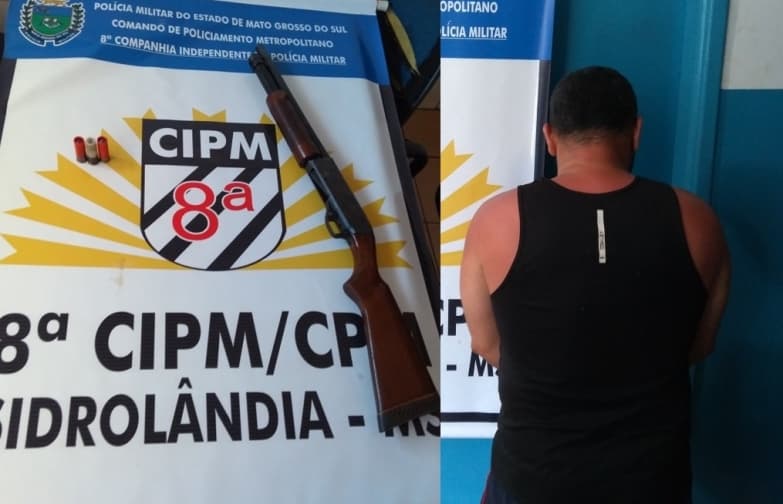 Após discussão de casal e denúncia da esposa, PM apreende espingarda calibre 12