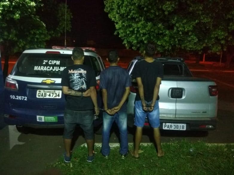 Em Maracaju, PM recupera veículo roubado e prende três jovens acusados de receptação