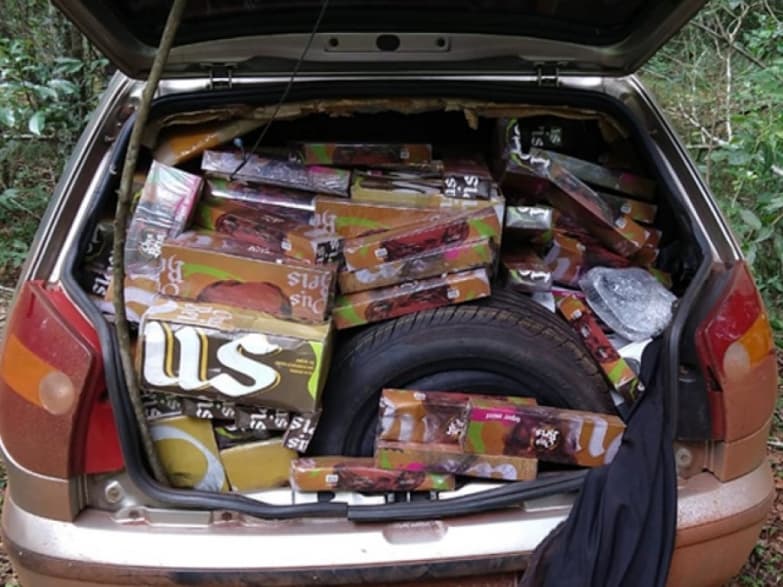 DOF apreende veículos na MS-162 com produtos contrabandeados do Paraguai