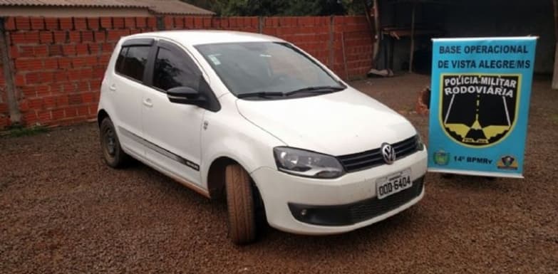 Carro furtado é recuperado pela PMR durante abordagem na MS-162