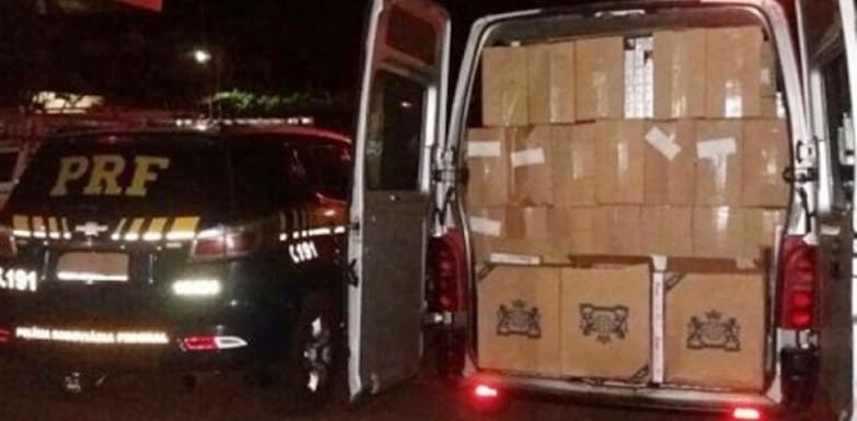 Carga de cigarros avaliada em R$ 300 mil é apreendida pela PRF em Maracaju
