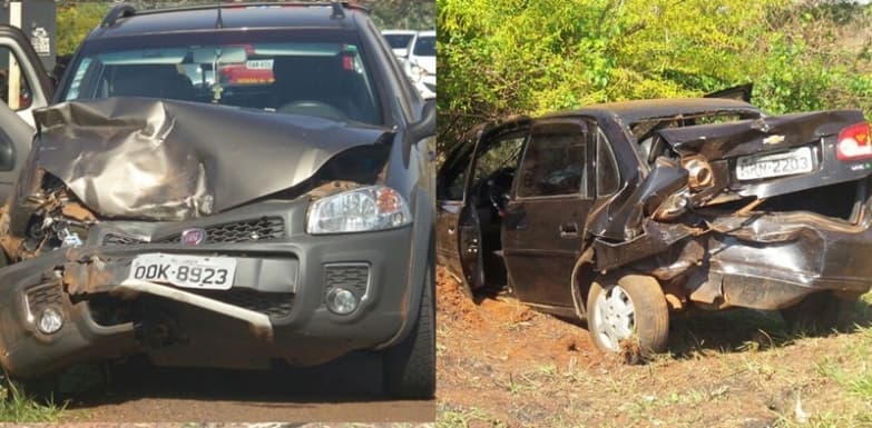 Veículo freia bruscamente após ema atravessar pista e causa colisão na BR-060