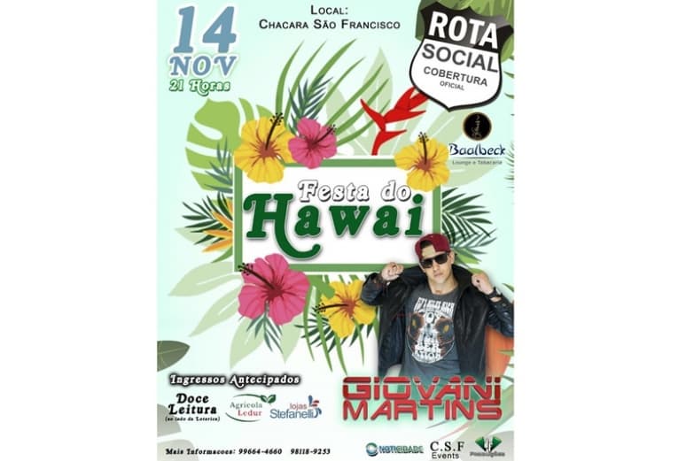 Festa do Hawai ocorrerá na próxima semana, em véspera de feriado