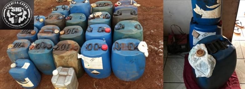 Polícia Civil fecha ponto de venda ilegal de combustível em Maracaju