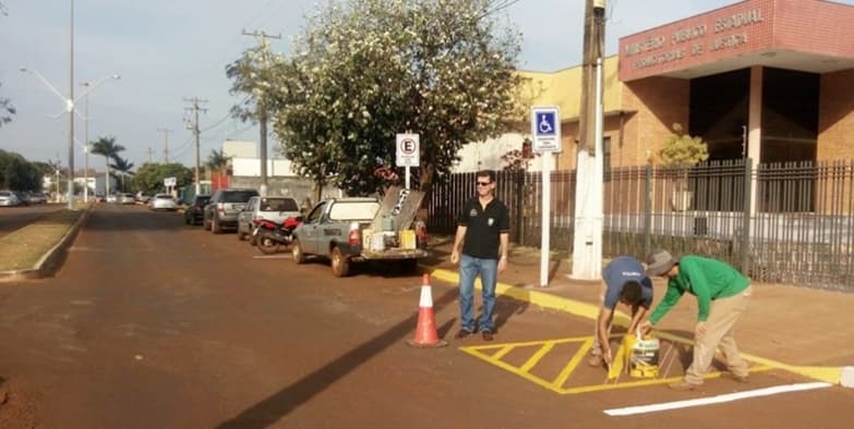 Gemutram intensifica sinalização de vagas reservadas em Maracaju