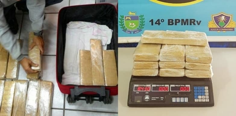 Homem é preso em ônibus transportando com 8,4 kg de maconha na mala
