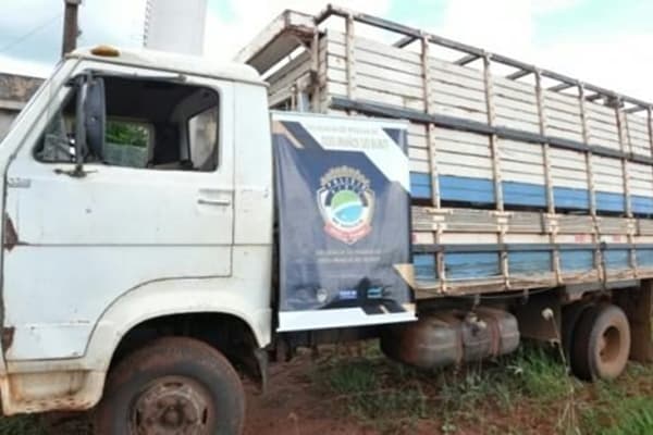 Ladrões de gado são presos após abandonarem caminhão e animais no Quebra Coco