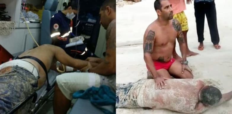 De férias no Nordeste, bombeiro de MS salva vítima de afogamento