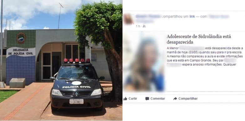 Adolescente que estava desaparecida é localizada após mobilização de familiares
