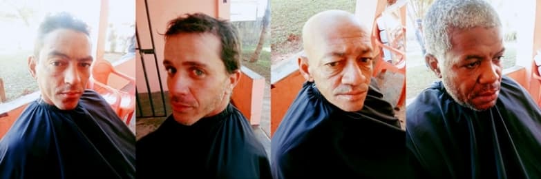 Barbeiro realiza ação social com cortes grátis para moradores de abrigo