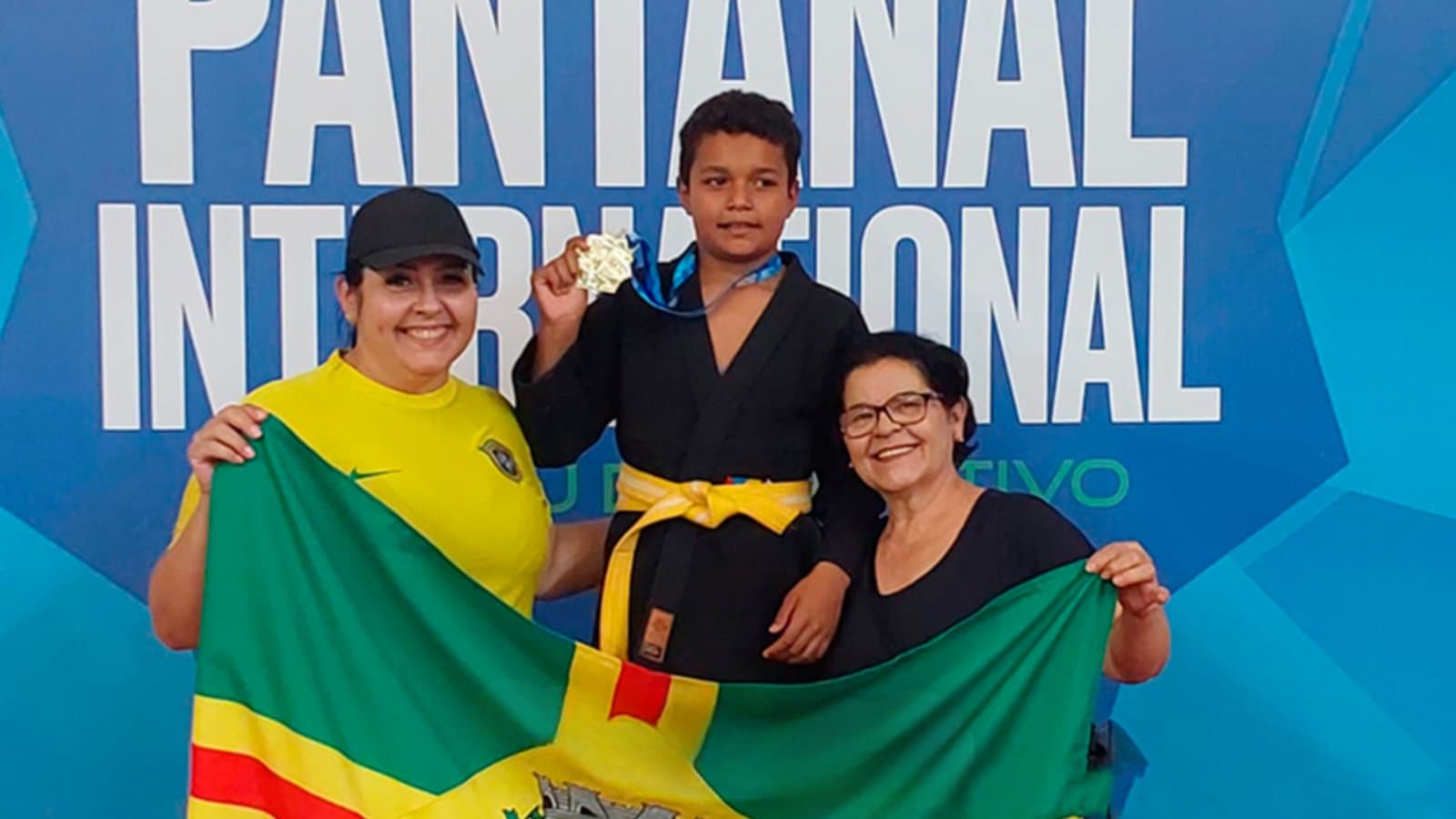 Jovem de Sidrolândia é campeão estadual de jiu-jitsu Sub-9 e se prepara para o Open MS