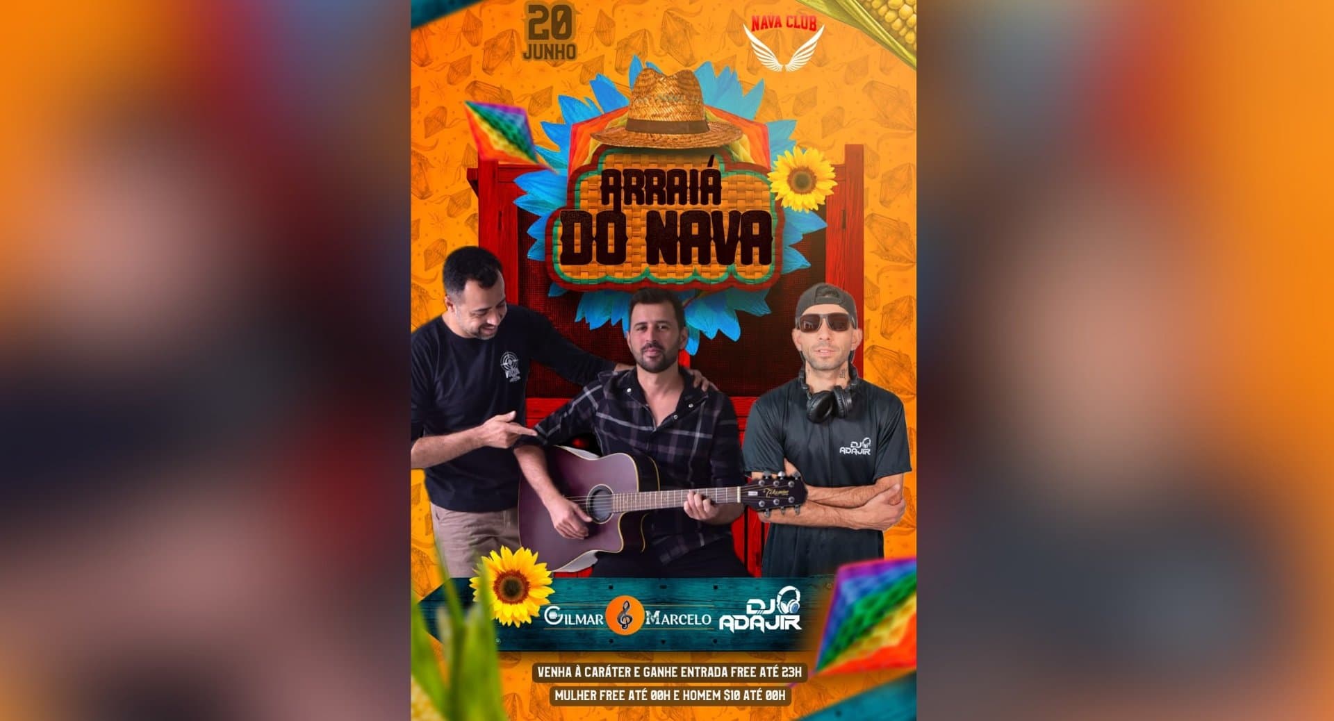 Gilmar & Marcelo e DJ Adajir animam o Arraiá do Nava neste sábado em Sidrolândia