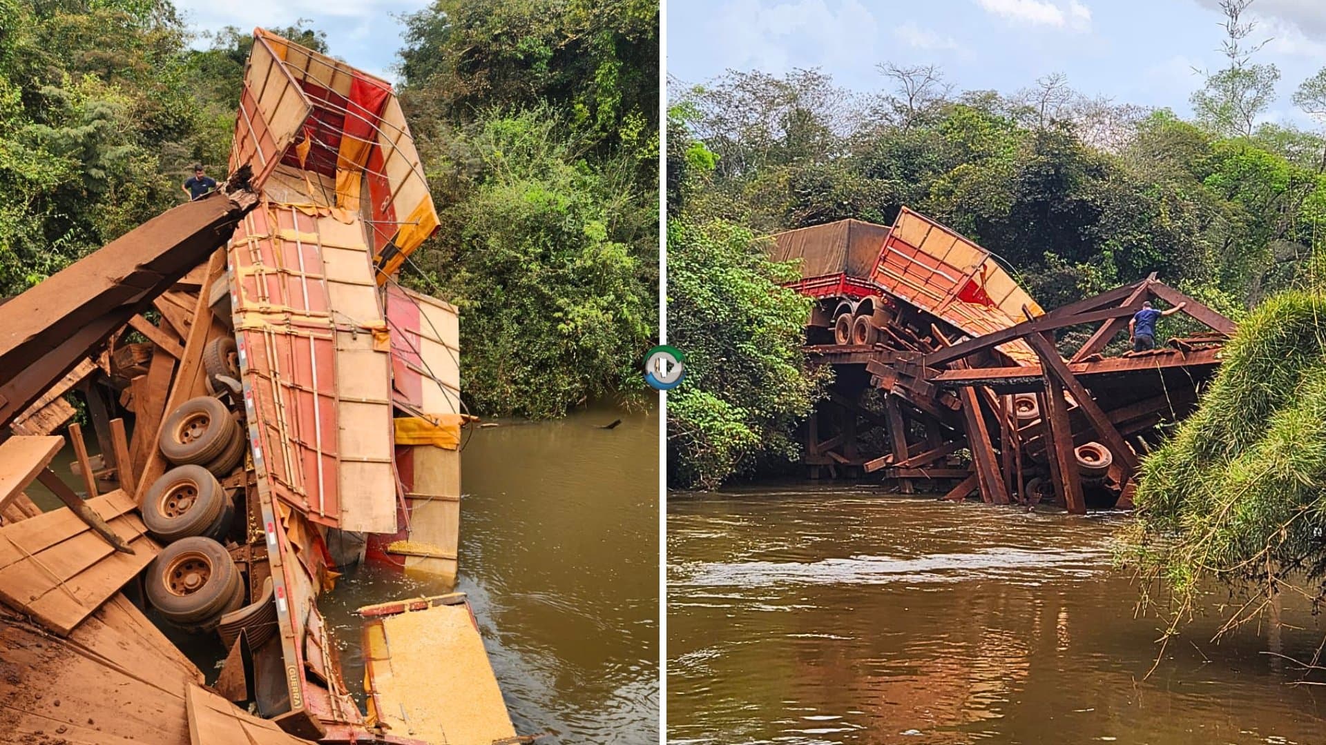 Agesul avalia danos em ponte e trecho da MS-455 segue bloqueado interrompendo escoamento da safra