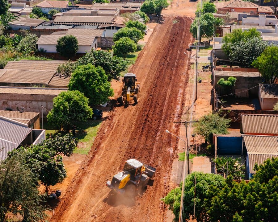 Ruas do bairro Cascatinha I entram em fase de preparação para receber pavimentação asfáltica