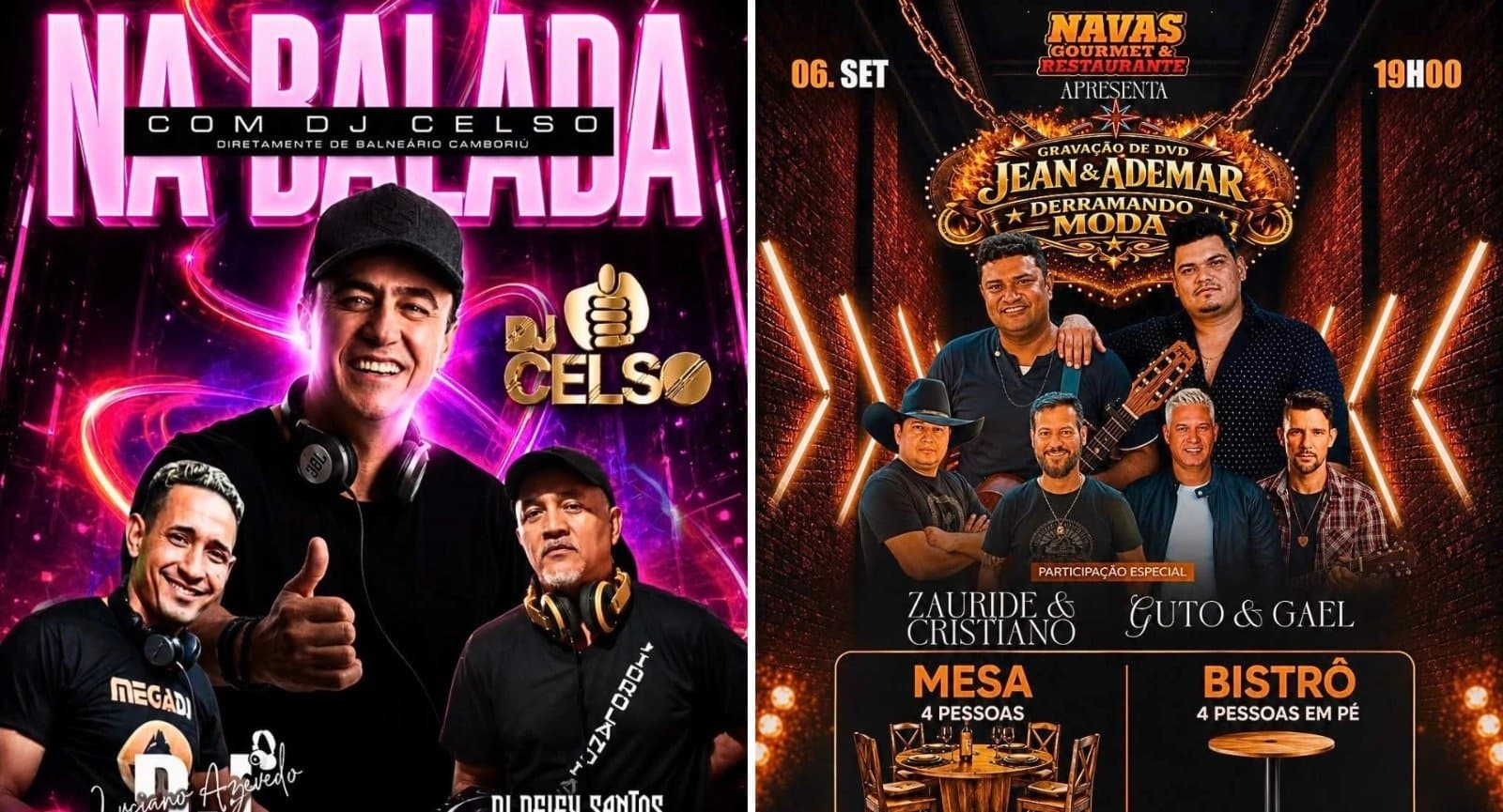 Nava Club e Navas Gourmet e restaurante promovem programação especial com música ao vivo neste domingo em Sidrolândia
