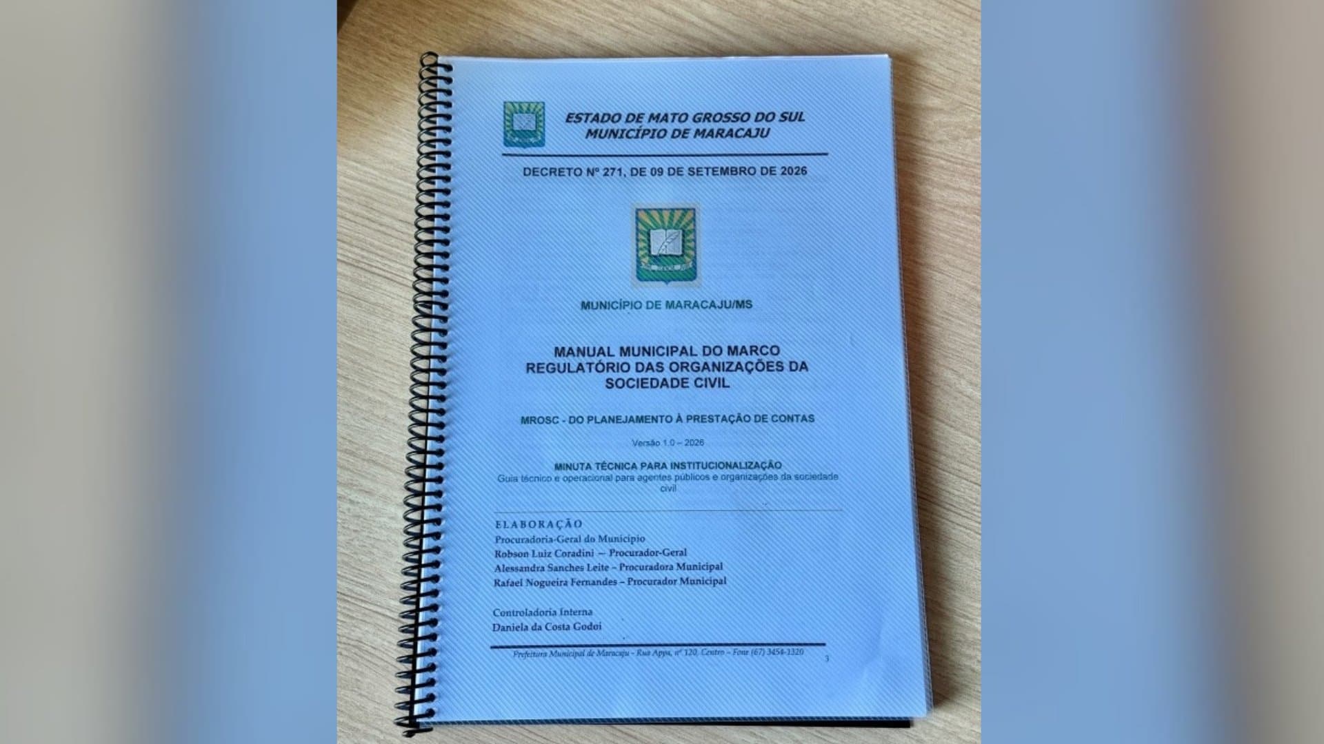 Prefeitura de Maracaju cria guia com regras para planejamento, execução e prestação de contas de parcerias