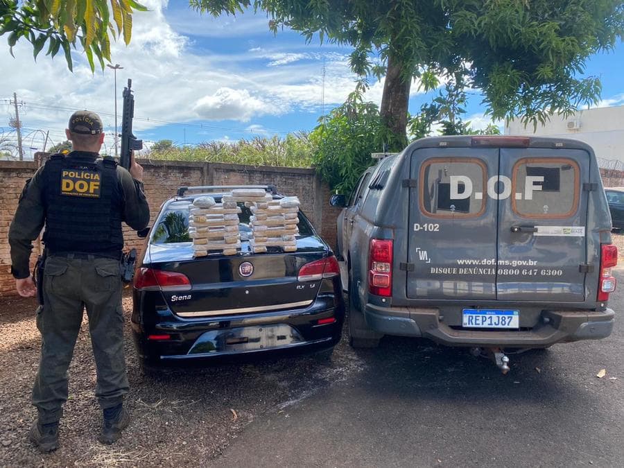 Casal que seguia com maconha para Brasília é preso pelo DOF em Maracaju