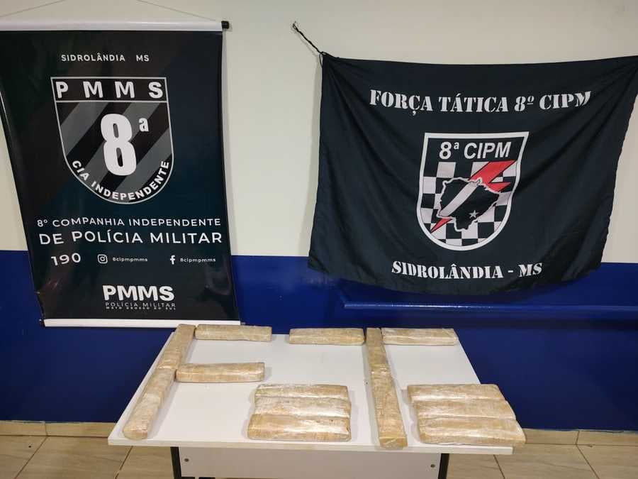 Força Tática prende jovem de 19 anos com mais de 10kg de maconha em Sidrolândia