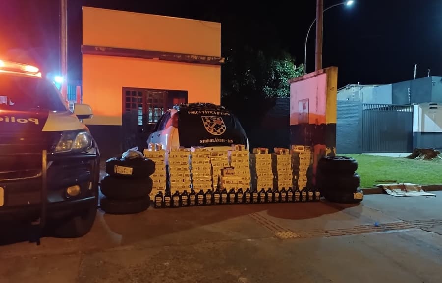 Carro carregado com produtos contrabandeados é apreendido pela Força Tática de Sidrolândia
