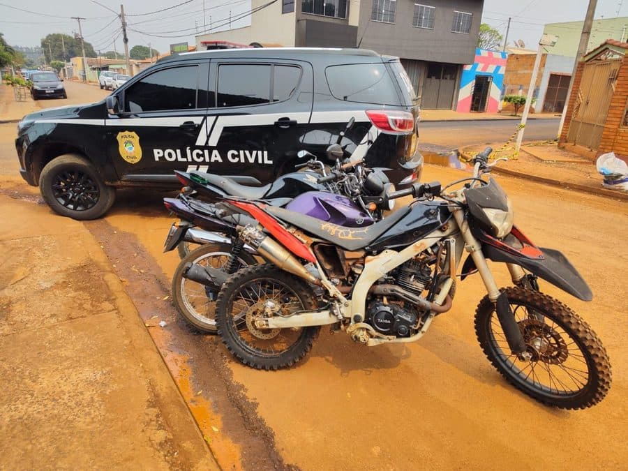 Polícia Civil apreende três motocicletas adulteradas em Sidrolândia durante Operação da DEFURV